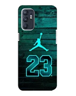 Чехол для OPPO Reno6 5G с картинкой «Jordan Cyan 23»
