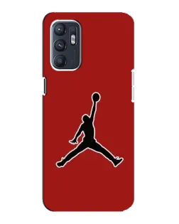 Чехол для OPPO Reno6 5G с картинкой «Jordan Red Back»