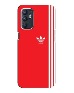 Чехол для OPPO Reno6 5G с картинкой «Красный минимализм Adidas» Чехол для OPPO Reno6 5G с картинкой «Красный минимализм Adidas»