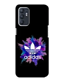 Чехол для OPPO Reno6 5G с картинкой «Взрыв красок Adidas»