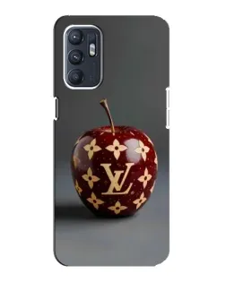 Чехол для OPPO Reno6 5G с картинкой «Красное яблоко LV»