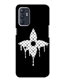 Чехол для OPPO Reno6 5G с картинкой «Цветочная монограмма»
