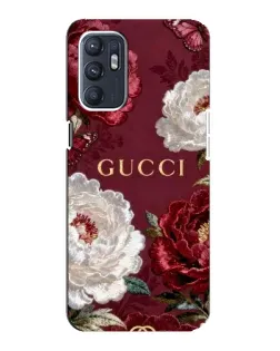 Чехол для OPPO Reno6 5G с картинкой «Gucci — бордовые розы» Чехол для OPPO Reno6 5G с картинкой «Gucci — бордовые розы»