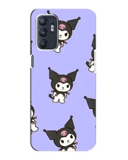 Чехол для OPPO Reno6 5G с картинкой «Паттерн с Kuromi» Чехол для OPPO Reno6 5G с картинкой «Паттерн с Kuromi»