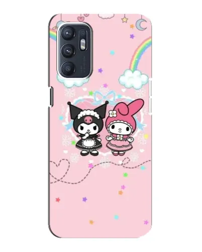 Чехол для OPPO Reno6 5G с картинкой «My Melody и Kuromi» Чехол для OPPO Reno6 5G с картинкой «My Melody и Kuromi»