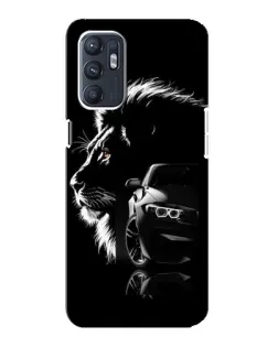 Чехол для OPPO Reno6 5G с картинкой «BMW и лев»