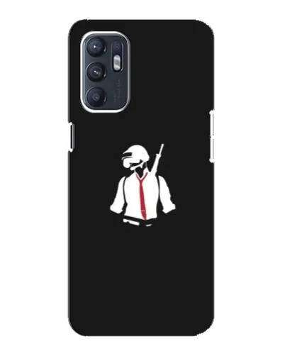 Чехол для OPPO Reno6 5G с картинкой «PUBG — силуэт воина» Чехол для OPPO Reno6 5G с картинкой «PUBG — силуэт воина»