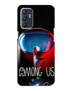Чехол для OPPO Reno6 5G с картинкой «Красный импостер — макро» Чехол для OPPO Reno6 5G с картинкой «Красный импостер — макро»