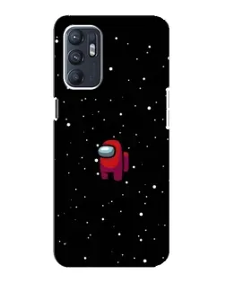 Чехол для OPPO Reno6 5G с картинкой «Красный Among Us»