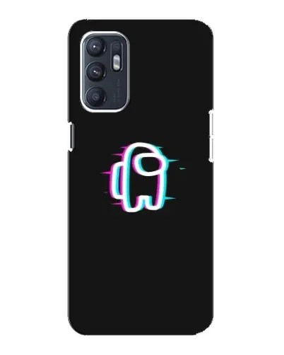 Чехол для OPPO Reno6 5G с картинкой «Among Us неон» Чехол для OPPO Reno6 5G с картинкой «Among Us неон»