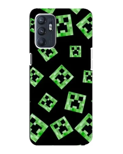 Чехол для OPPO Reno6 5G с картинкой «Паттерн с криперами» Чехол для OPPO Reno6 5G с картинкой «Паттерн с криперами»