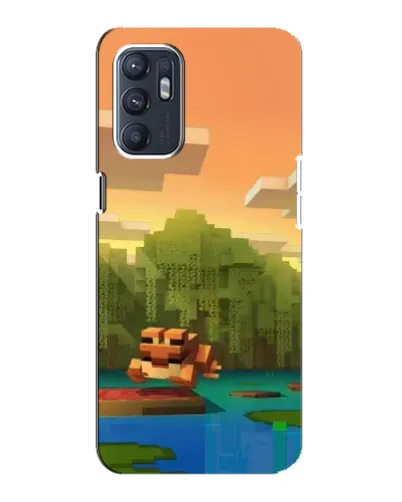 Чехол для OPPO Reno6 5G с картинкой «Майнкрафт закат солнца» Чехол для OPPO Reno6 5G с картинкой «Майнкрафт закат солнца»