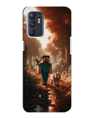 Чехол для OPPO Reno6 5G с картинкой «Стив в лесу» Чехол для OPPO Reno6 5G с картинкой «Стив в лесу»