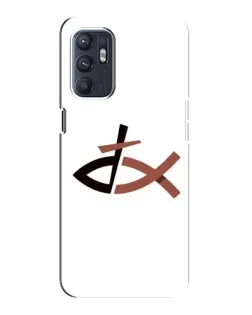 Чехол для OPPO Reno6 5G с картинкой «Рыба и крест»