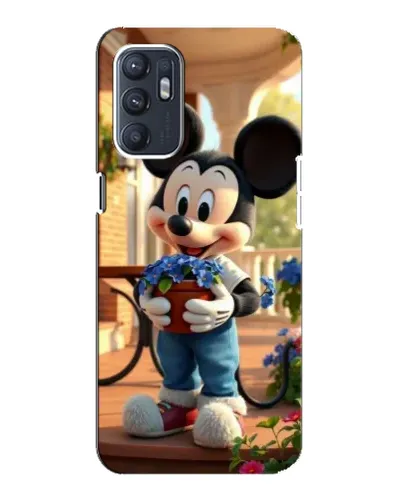 Чехол для OPPO Reno6 5G с картинкой «Микки садовод»