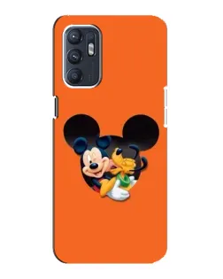 Чехол для OPPO Reno6 5G с картинкой «Сердце Микки Минни»