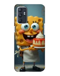 Чехол для OPPO Reno6 5G с картинкой «Повар Спанч Боб»