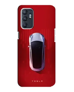 Чехол для OPPO Reno6 5G с картинкой «Tesla Top View»