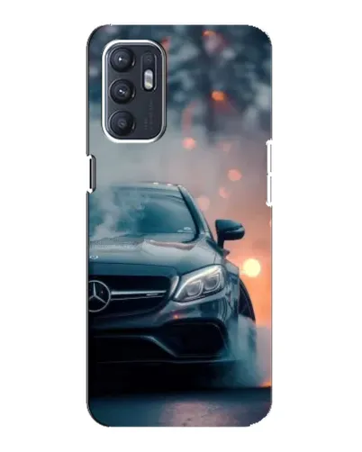 Чехол для OPPO Reno6 5G с картинкой «Mercedes — ночной город»