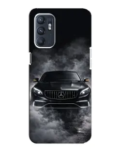 Чехол для OPPO Reno6 5G с картинкой «Mercedes в дыму»