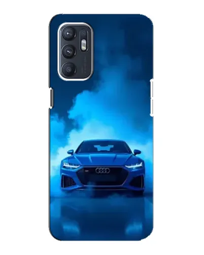 Чехол для OPPO Reno6 5G с картинкой «Audi — голубая энергия»