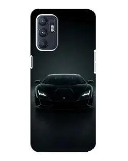 Чехол для OPPO Reno6 5G с картинкой «Черный Lamborghini Aventador»