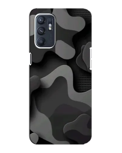 Чехол для OPPO Reno6 5G с картинкой «Темный абстрактный камуфляж»