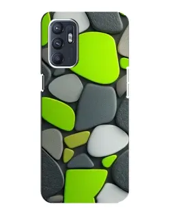 Чехол для OPPO Reno6 5G с картинкой «Яркая неоновая галька»