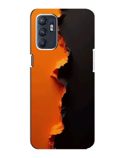 Чехол для OPPO Reno6 5G с картинкой «Оранжевый разлом»