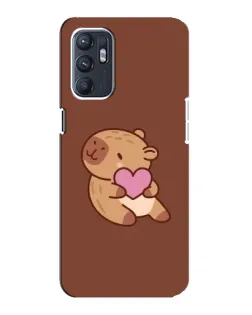 Чехол для OPPO Reno6 5G с картинкой «Капибара с сердцем» Чехол для OPPO Reno6 5G с картинкой «Капибара с сердцем»