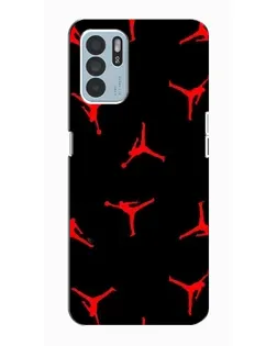 Чехол для OPPO Reno6 Z с картинкой «Jordan Red Pattern»