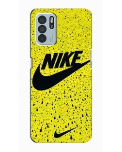 Чехол для OPPO Reno6 Z с картинкой «Желтый текстурный Nike» Чехол для OPPO Reno6 Z с картинкой «Желтый текстурный Nike»