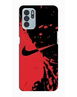 Чехол для OPPO Reno6 Z с картинкой «Красные брызги Nike» Чехол для OPPO Reno6 Z с картинкой «Красные брызги Nike»