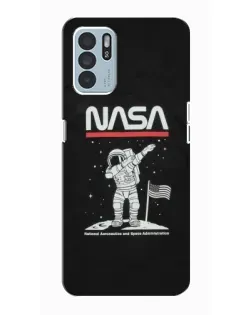 Чехол для OPPO Reno6 Z с картинкой «NASA — шагаем по Луне» Чехол для OPPO Reno6 Z с картинкой «NASA — шагаем по Луне»