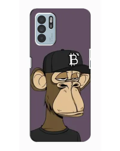 Чехол для OPPO Reno6 Z с картинкой «Bored Ape в кепке»