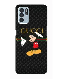 Чехол для OPPO Reno6 Z с картинкой «Микки Маус Gucci» Чехол для OPPO Reno6 Z с картинкой «Микки Маус Gucci»
