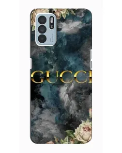 Чехол для OPPO Reno6 Z с картинкой «Абстрактные цветы Gucci» Чехол для OPPO Reno6 Z с картинкой «Абстрактные цветы Gucci»