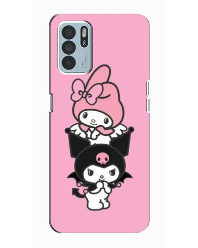 Чехол для OPPO Reno6 Z с картинкой «My Melody и Kuromi»