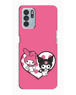 Чехол для OPPO Reno6 Z с картинкой «Kuromi и My Melody»