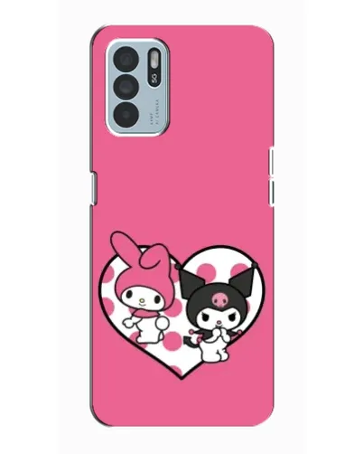 Чехол для OPPO Reno6 Z с картинкой «Kuromi и My Melody»
