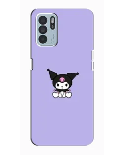 Чехол для OPPO Reno6 Z с картинкой «Kuromi — фиолетовый минимализм»
