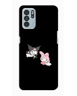 Чехол для OPPO Reno6 Z с картинкой «My Melody и Kuromi»
