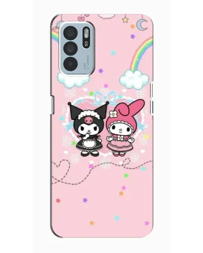 Чехол для OPPO Reno6 Z с картинкой «My Melody и Kuromi»