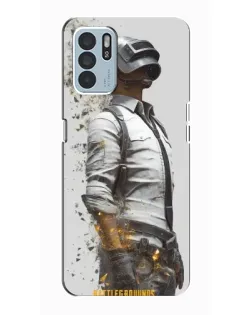 Чехол для OPPO Reno6 Z с картинкой «PUBG — боец в пыли»