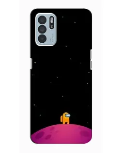 Чехол для OPPO Reno6 Z с картинкой «Одинокий герой на планете»