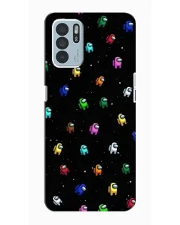 Чехол для OPPO Reno6 Z с картинкой «Экипаж Among Us»