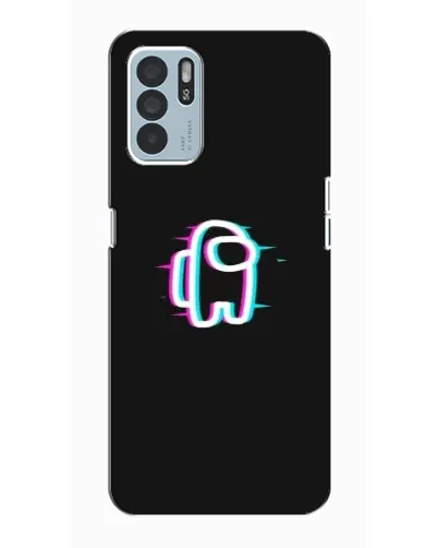 Чехол для OPPO Reno6 Z с картинкой «Among Us неон»