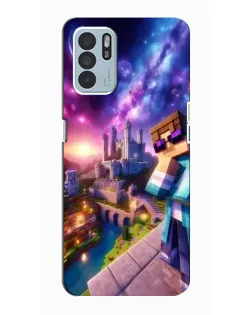 Чехол для OPPO Reno6 Z с картинкой «Стив и космос»