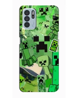 Чехол для OPPO Reno6 Z с картинкой «Криперы Minecraft»