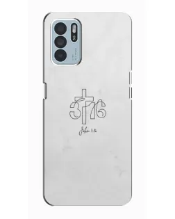 Чехол для OPPO Reno6 Z с картинкой «Иоанна 3:16 Крест»
